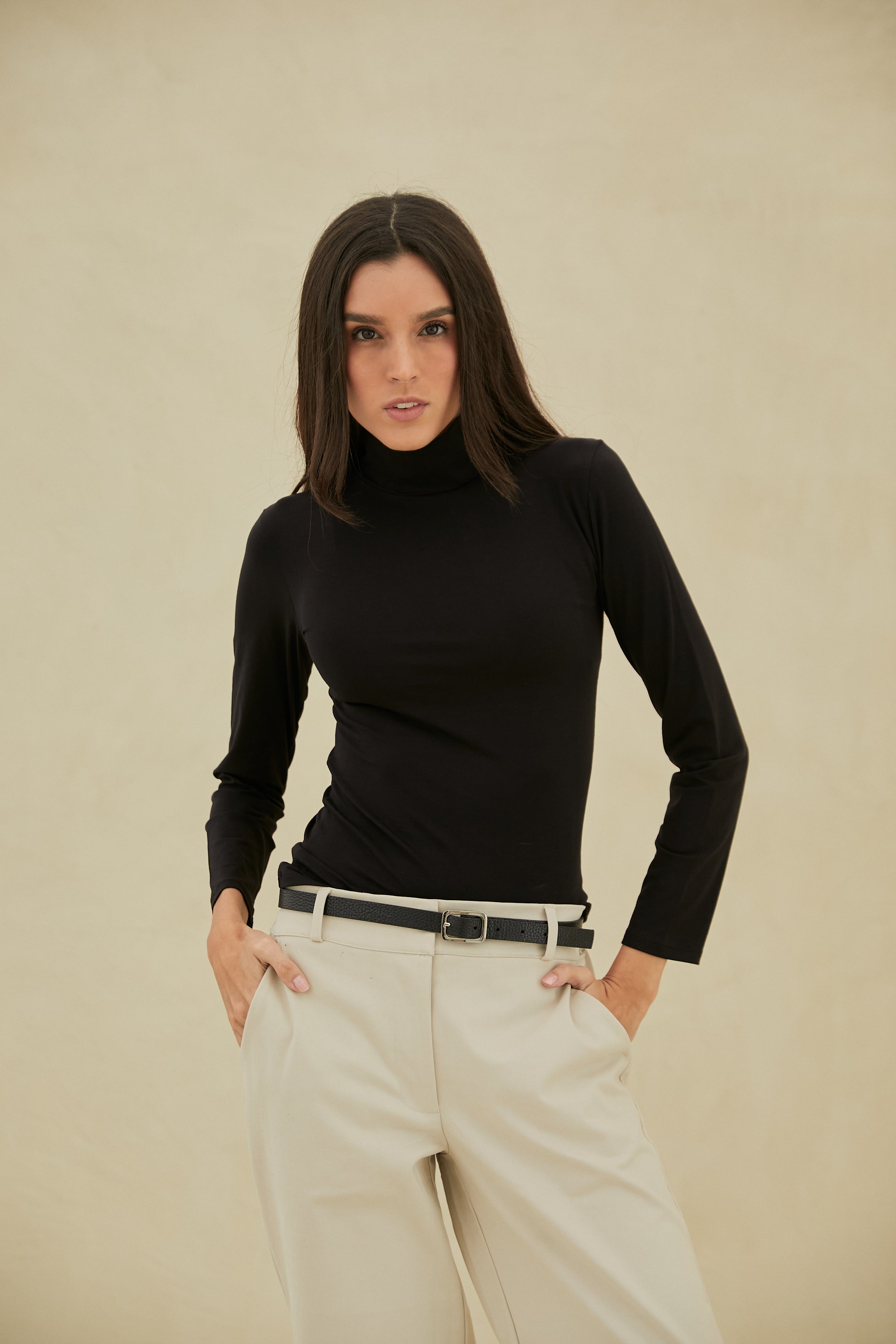 CAFARENA NEGRA ALGODÓN PIMA