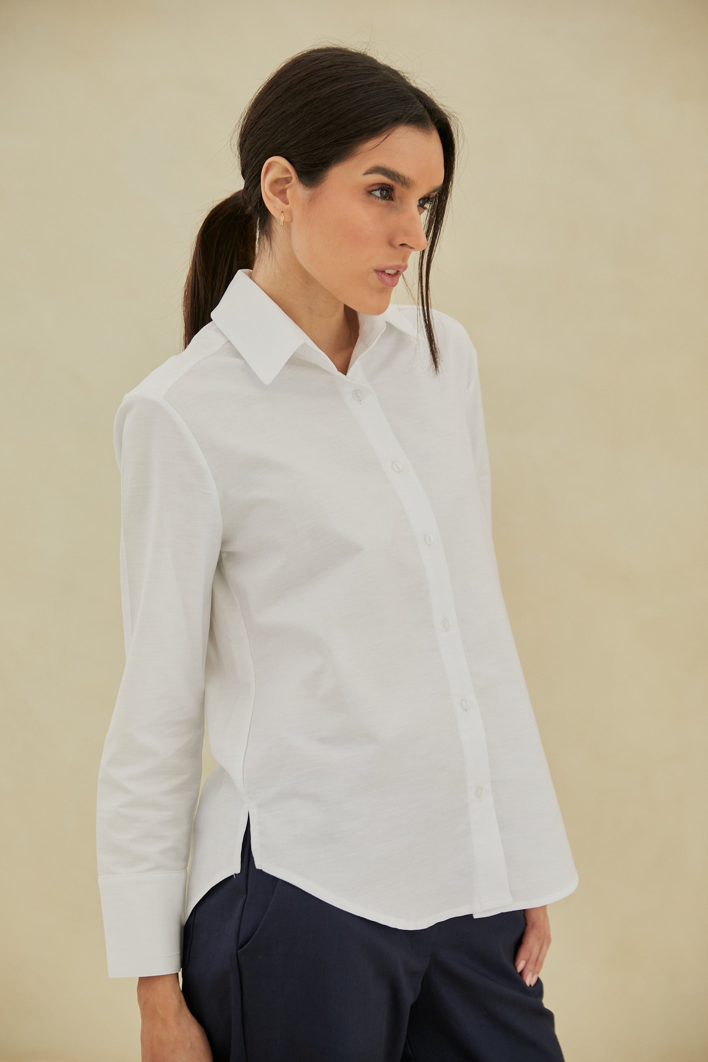 CAMISA BLANCA OXFORD MANGA LARGA