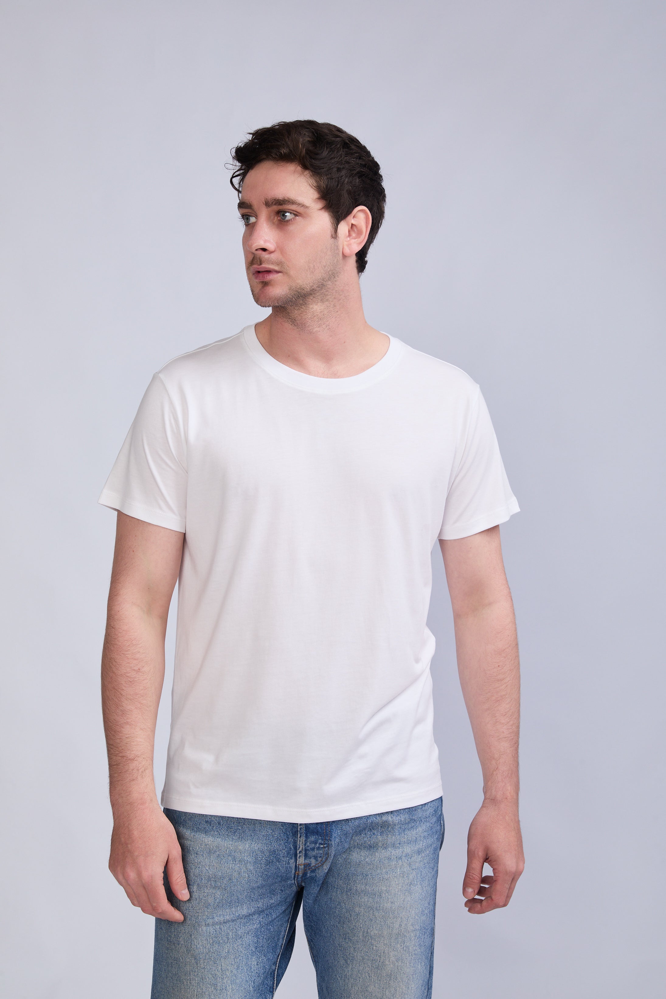 POLO DE HOMBRE 100% ALGODON PIMA CUELLO REDONDO MANGA CORTA