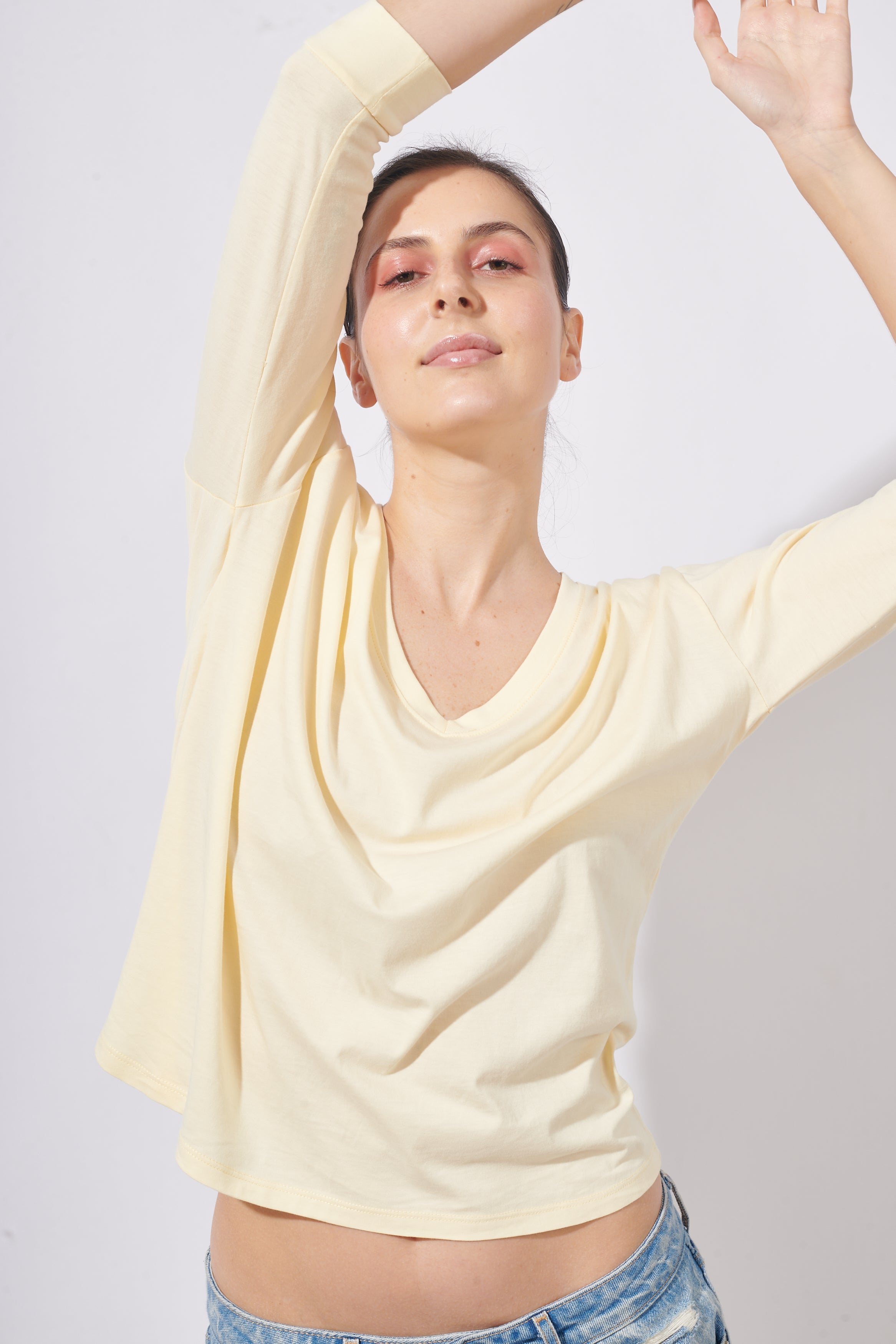 POLO MARTINA CUELLO V MANGA 3/4 CON PRETINA