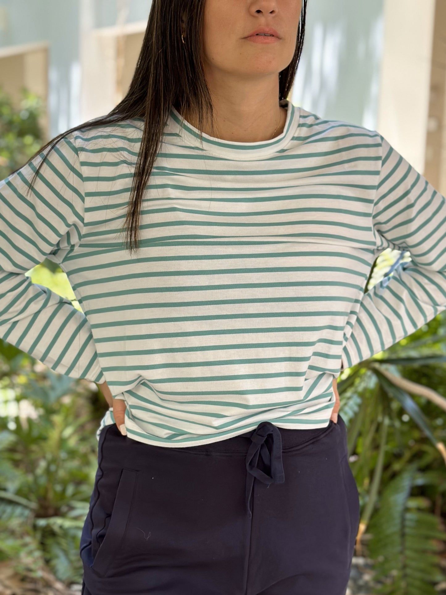 CAMISETA STRIPES VERDE