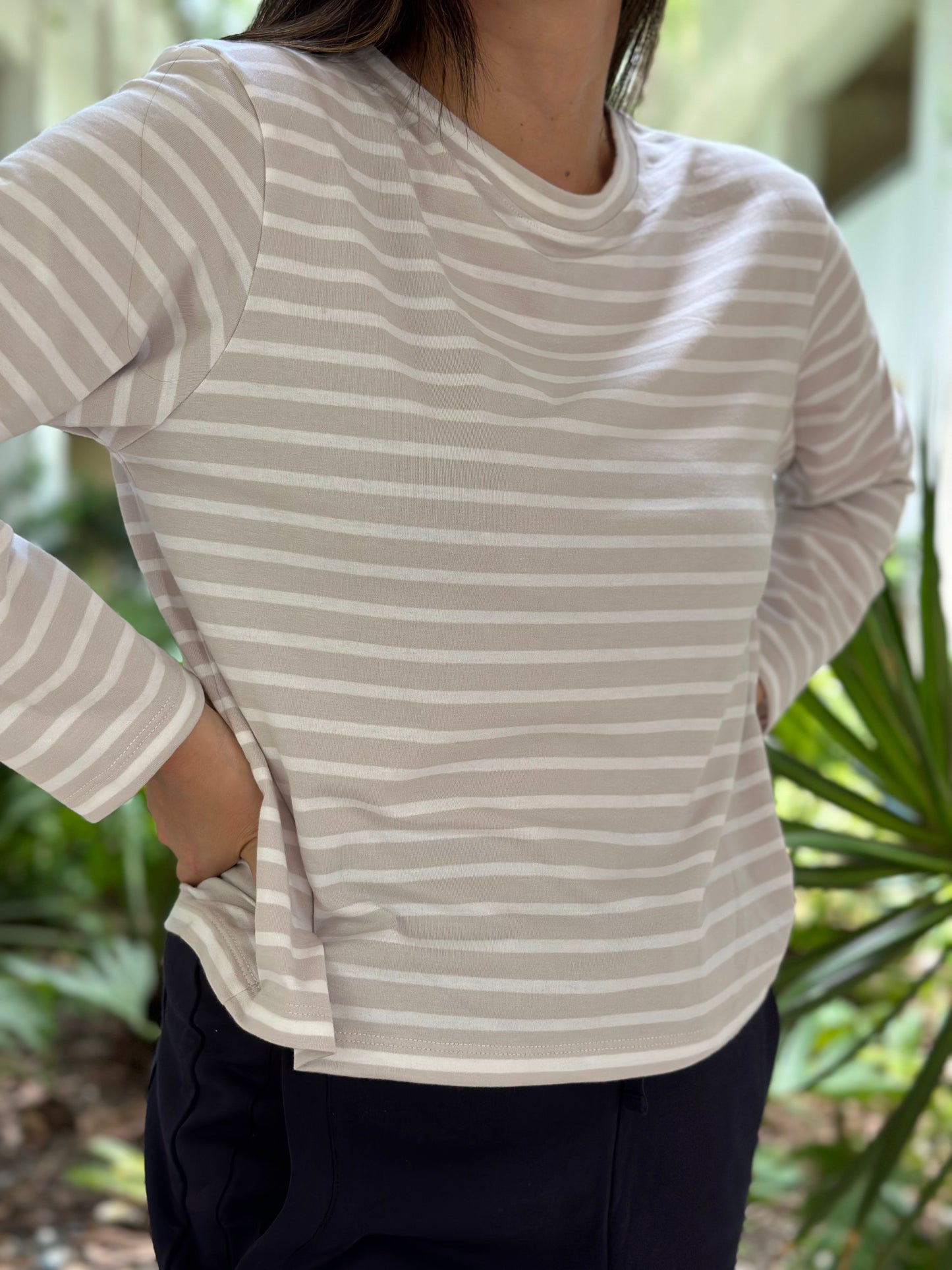 CAMISETA STRIPES BEIGE