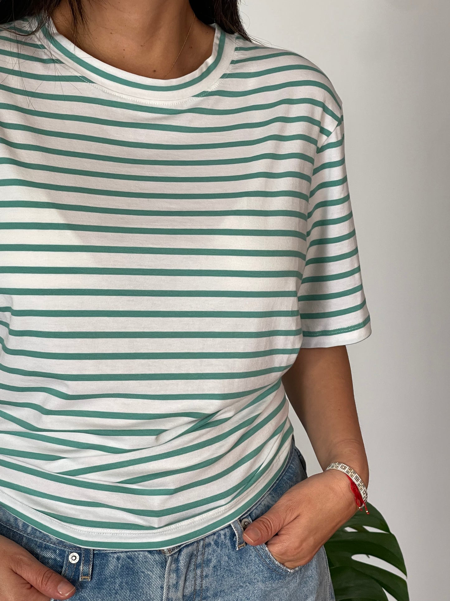 CAMISETA STRIPES VERDE