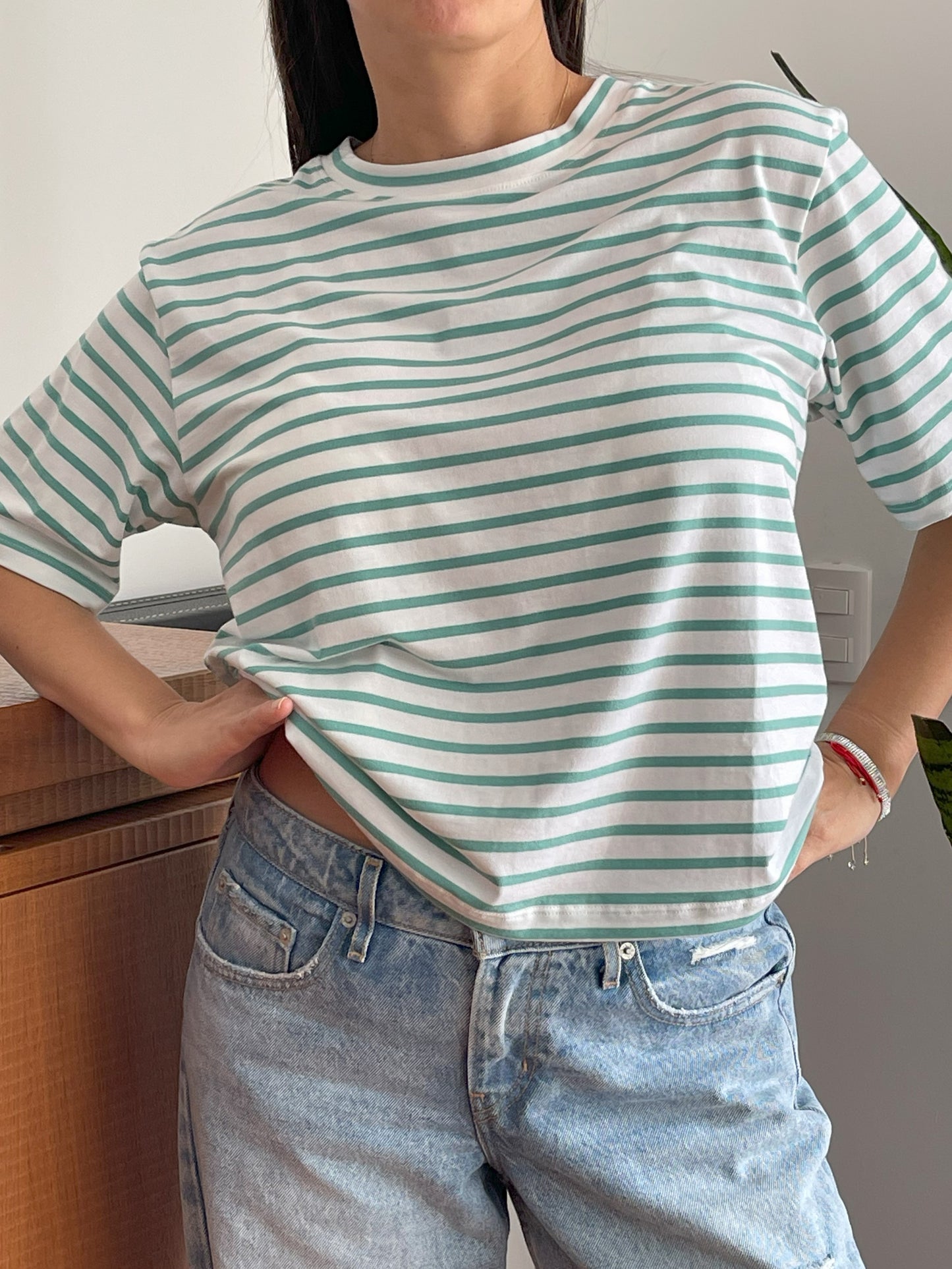 CAMISETA STRIPES VERDE