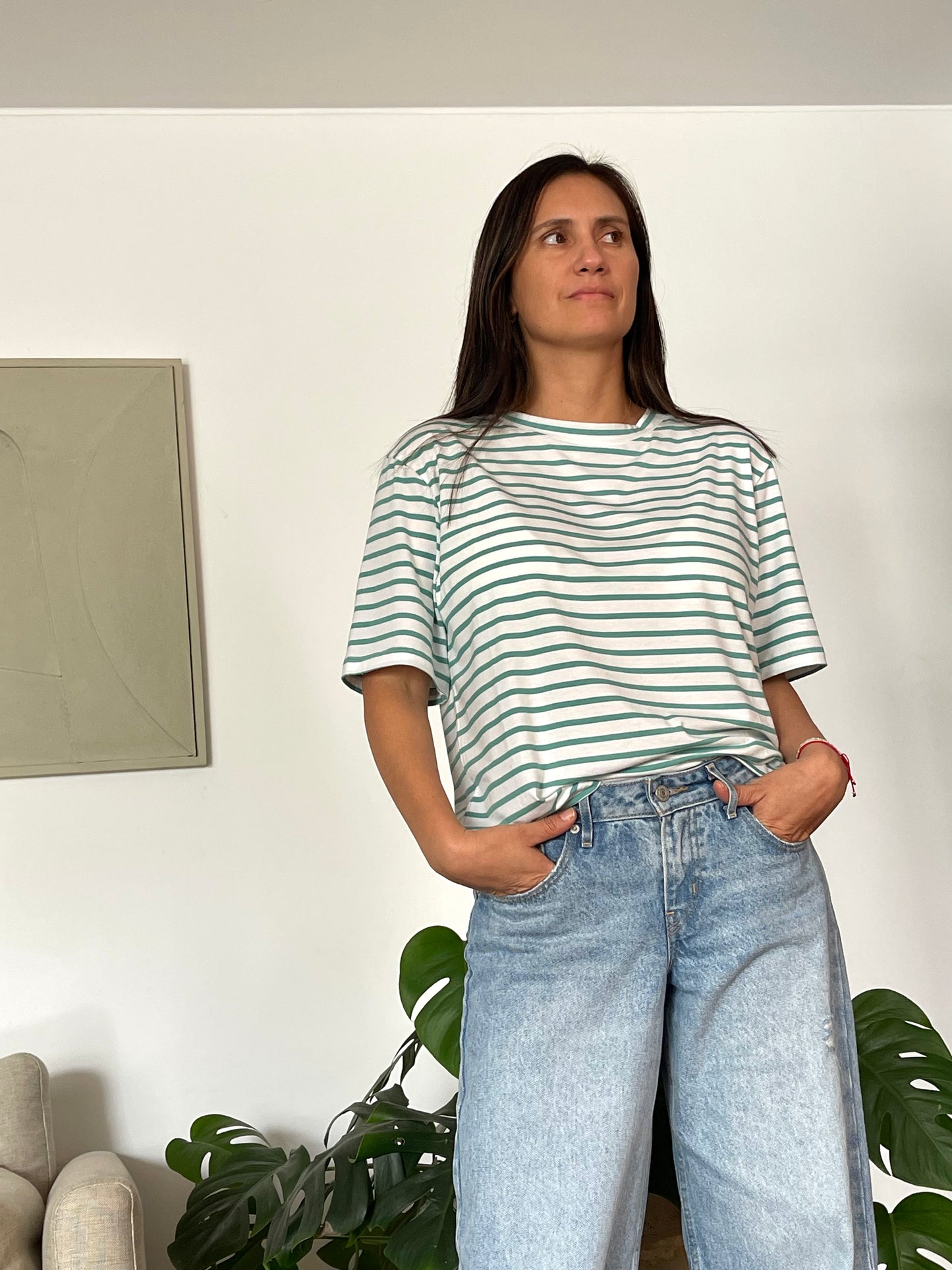 CAMISETA STRIPES VERDE