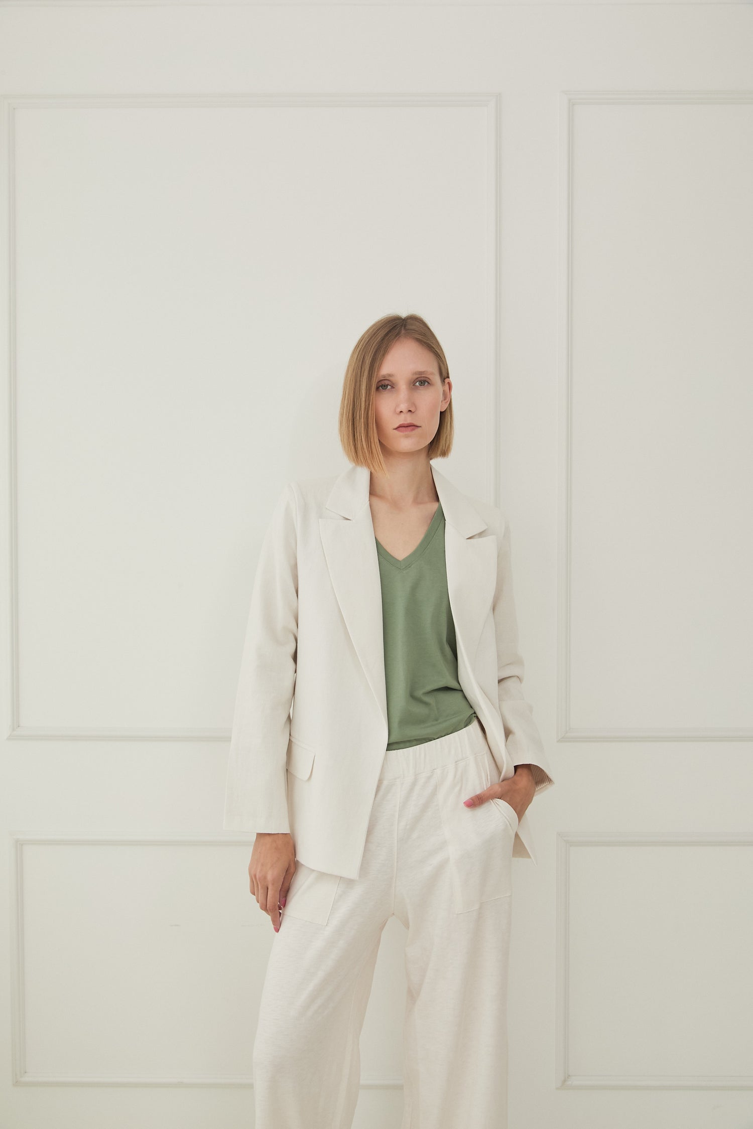 BLAZER DE LINO Y ALGODÓN