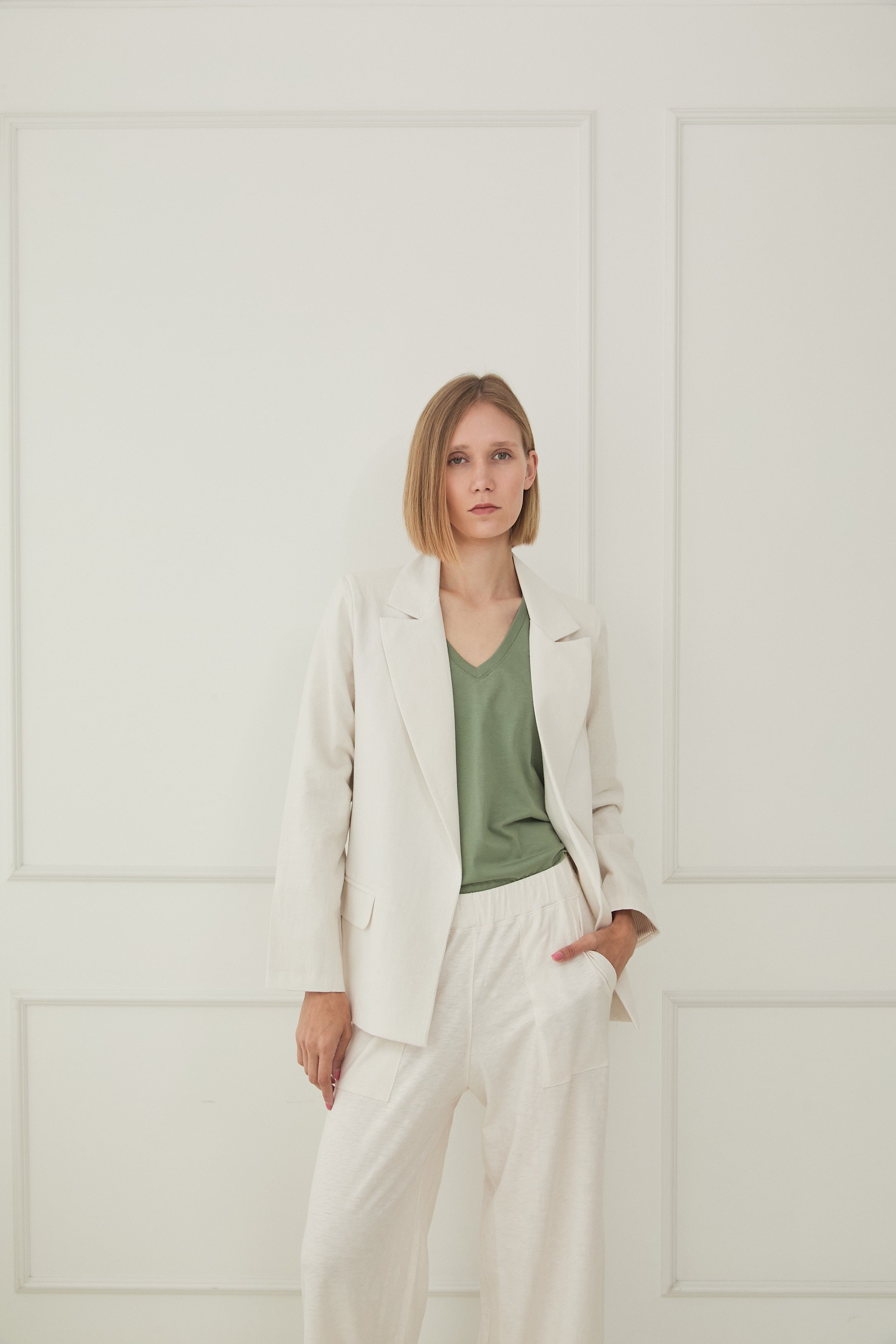 BLAZER DE LINO Y ALGODÓN