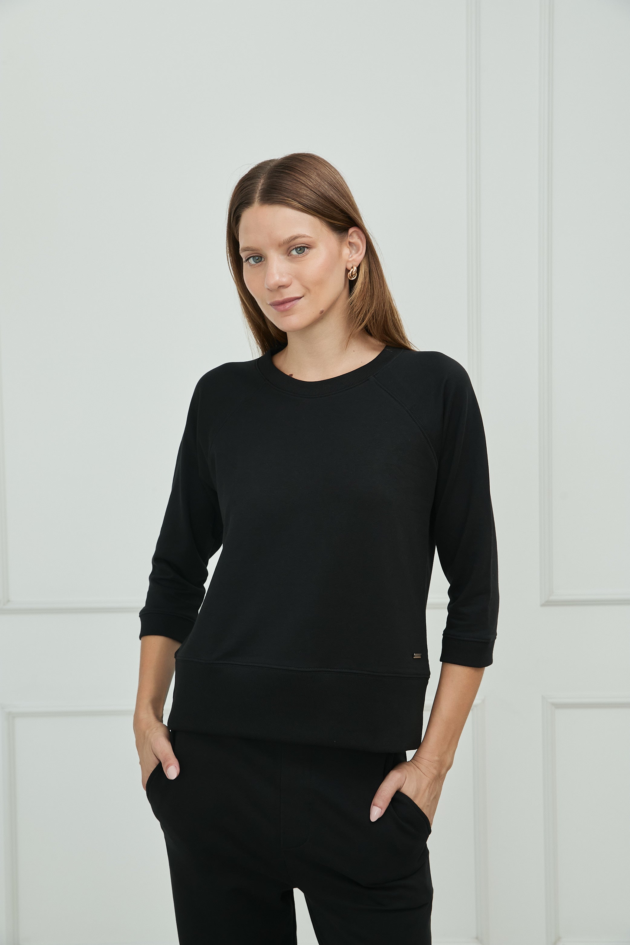 POLERA PIMA MANGA RANGLAN 3/4