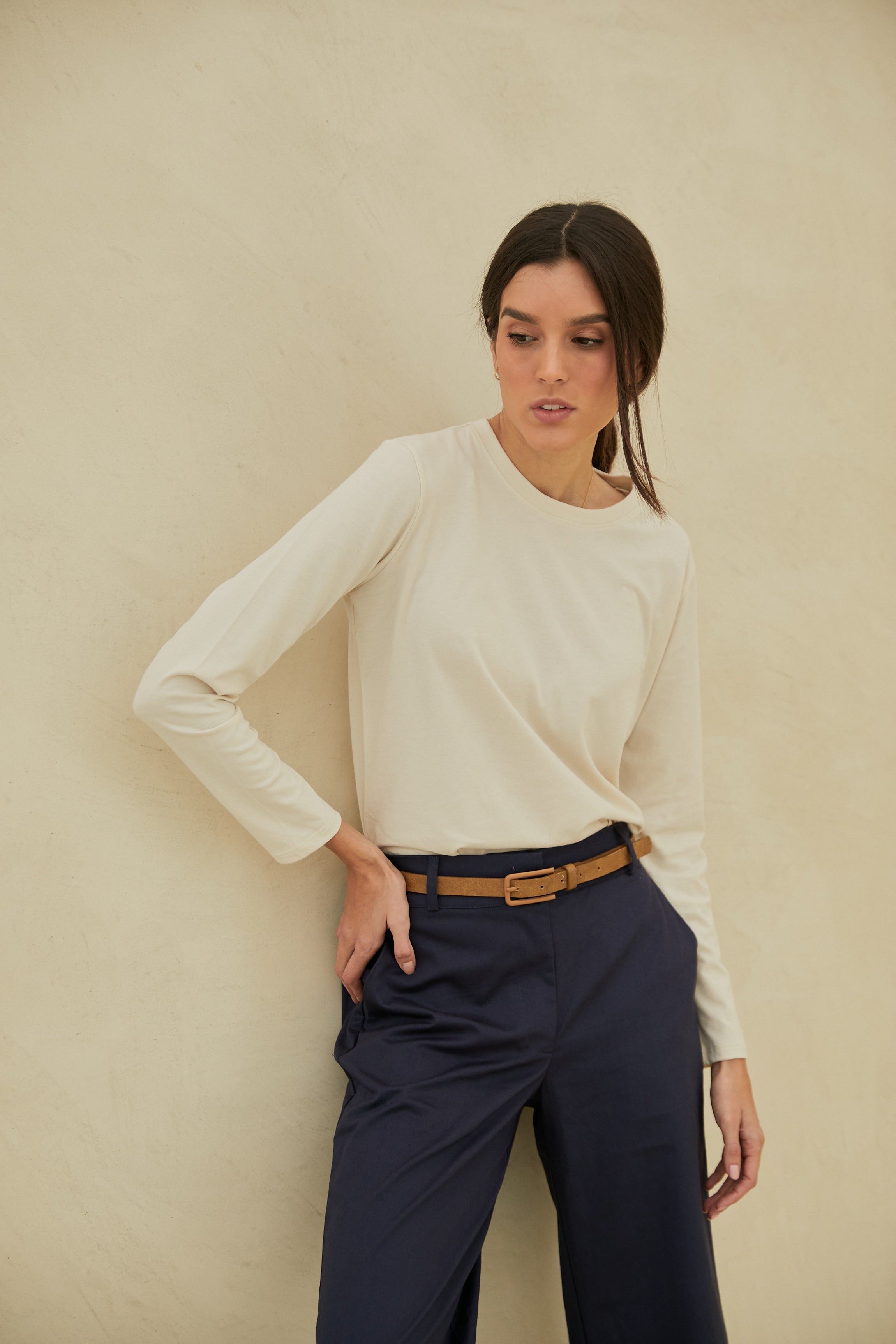 POLO MIA CUELLO REDONDO 100% ALGODÓN PIMA MANGA LARGA